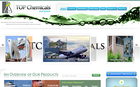 طراحی سایت شرکت کانادایی تاپ شیمی